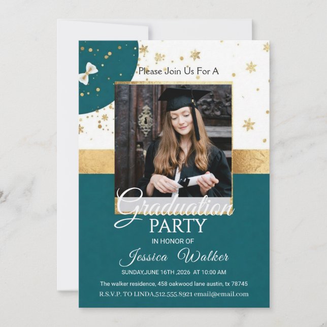 Convite de Festa de Formatura Moderna 2026 (Frente)