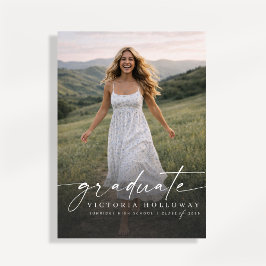 Convite de Festa de Formatura Moderno com Uma Foto