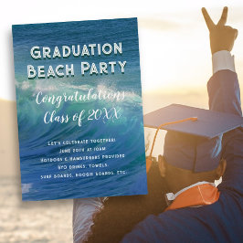 Convite de Festa de Formatura na Praia para a Turm
