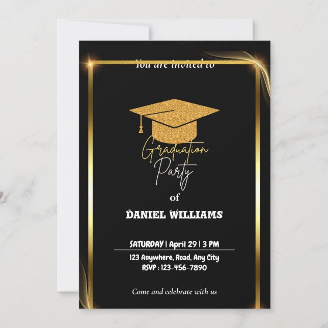 Convite de Festa de formatura Personalizado (Frente)