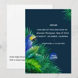 Convite de Festa de Formatura Tropical Summer Glow