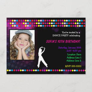 Convite de Festa de Fotos da Bola de Disco da Fest