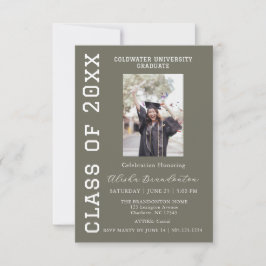 Convite de Festa de Fotos de Graduado - Parabéns