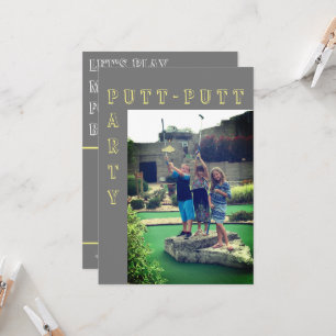 Convite de Festa de Golfe Miniatura Putt-Putt