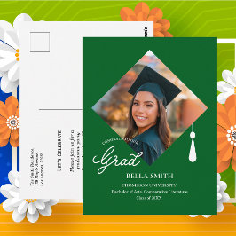 Convite de festa de graduação com foto e capa eleg
