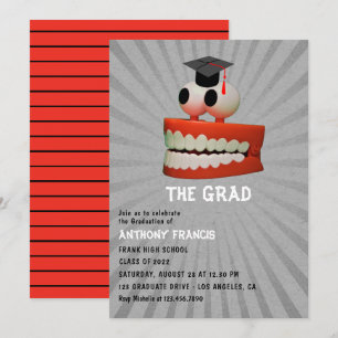 Convite de festa de graduação de dentista engraçad