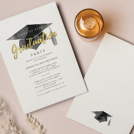 Convite de Festa de Graduação Minimalista Graduaçã