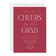 Convite de festa de graduação minimalista moderno 