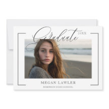 Convite de Festa de Graduado com Foto em Letra de 
