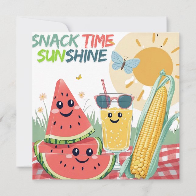 Convite de Festa de Guloseimas Tropicais – Verão D (Frente)