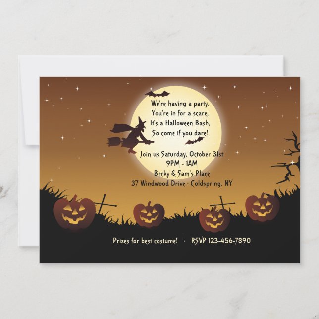 Convite de Festa de Halloween (Frente)