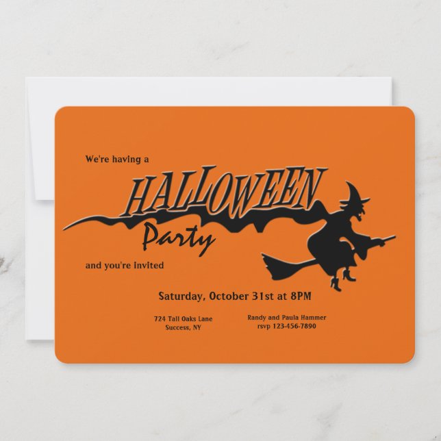 Convite de Festa de Halloween (Frente)
