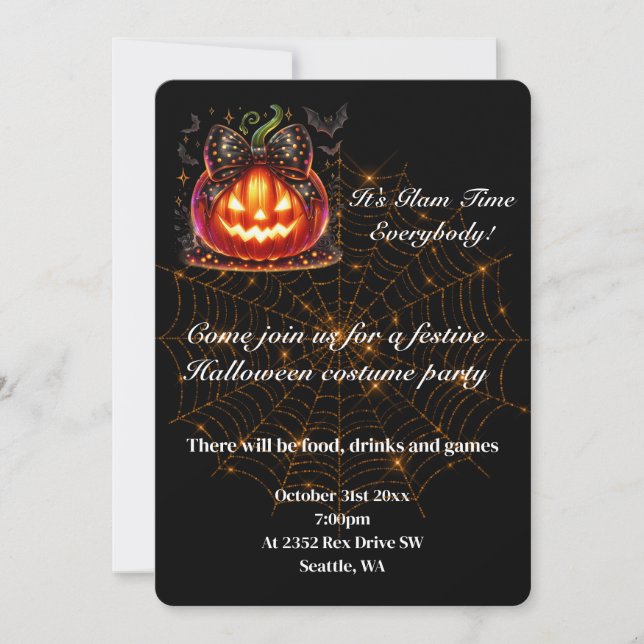 Convite de Festa de Halloween (Frente)
