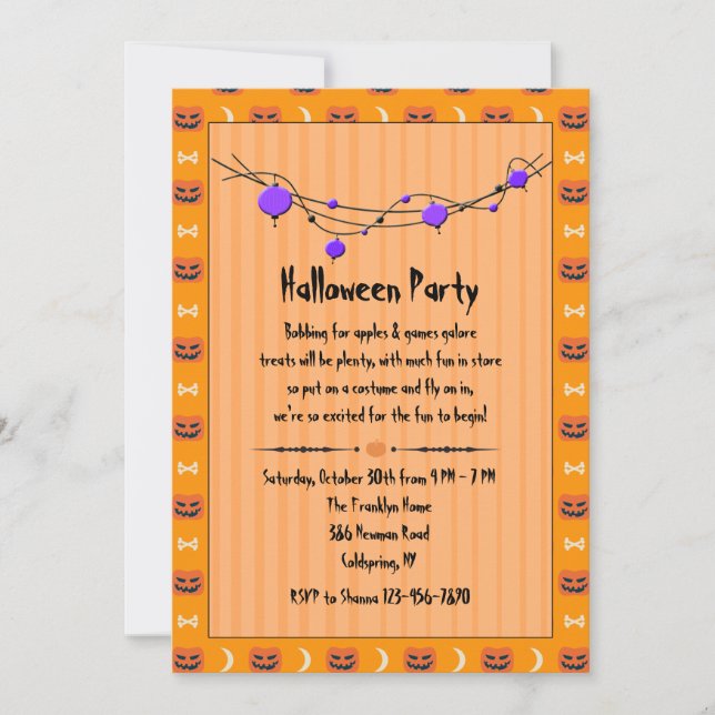 Convite de Festa de Halloween (Frente)
