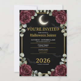 Convite de Festa de Halloween 2026 | Elegante Góti