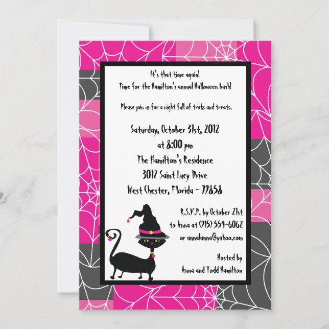 Convite de festa de Halloween 5x7 Witchy Ways (Frente)