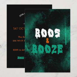 Convite de festa de Halloween adulto Boos and Boos