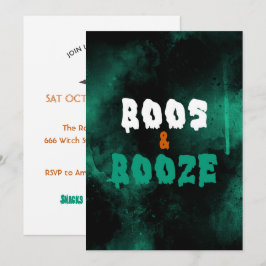 Convite de festa de Halloween adulto Boos and Boos