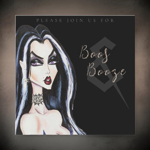 Convite de Festa de Halloween Adulto Boos and Booz