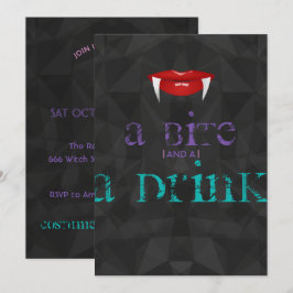 Convite de Festa de Halloween Adulto Uma Mordida e