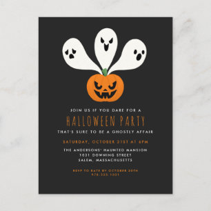 Convite de Festa de Halloween Assunto Fantasmagóri