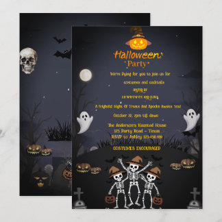 Convite de Festa de Halloween Assustador