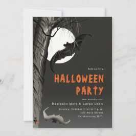 Convite de Festa de Halloween Assustador de Morceg