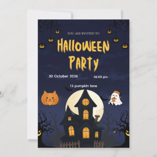Convite de Festa de Halloween Assustador – Modelo 