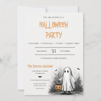 Convite de festa de Halloween assustadora para adu