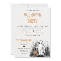Convite de festa de Halloween assustadora para adu