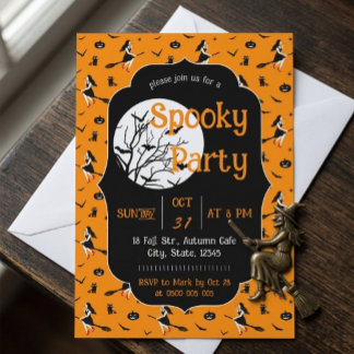 Convite de Festa de Halloween Assustadoramente Fof