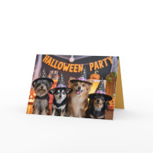 Convite de Festa de Halloween Canine