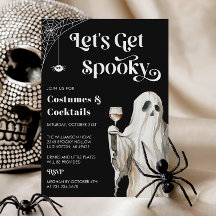 Convite de Festa de Halloween com Coquetel Fantasm