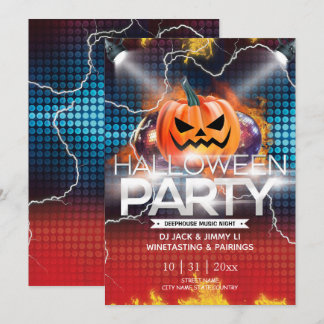 Convite de Festa de Halloween com Efeito de Trovão