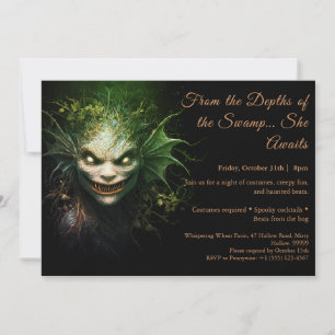 Convite de festa de Halloween com fantasia de Brux