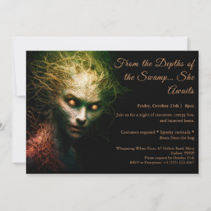 Convite de festa de Halloween com Fantasia de Brux