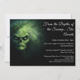 Convite de festa de Halloween com Fantasia de Brux