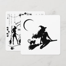 Convite de Festa de Halloween da Bruxa Chique