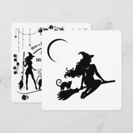 Convite de Festa de Halloween da Bruxa Chique