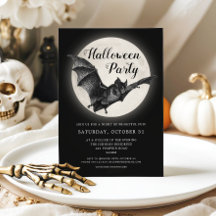 Convite de Festa de Halloween da Lua Cheia do Morc