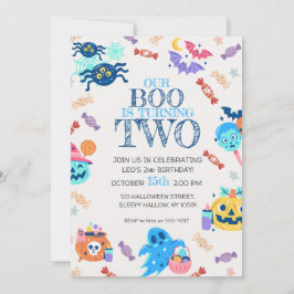 Convite de Festa de Halloween de segundo aniversár