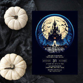 Convite de Festa de Halloween do Castelo Assombrad