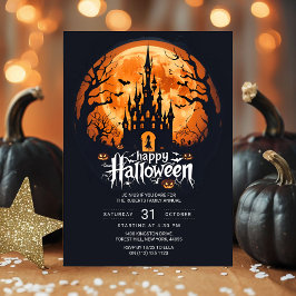 Convite de Festa de Halloween do Castelo Assombrad
