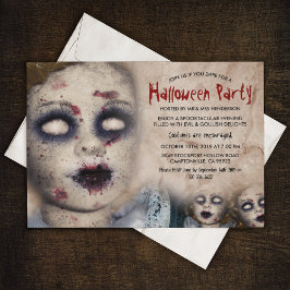 Convite de festa de Halloween do palhaço zumbi ass