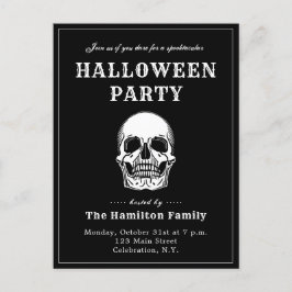 Convite de Festa de Halloween do Skull Vintage