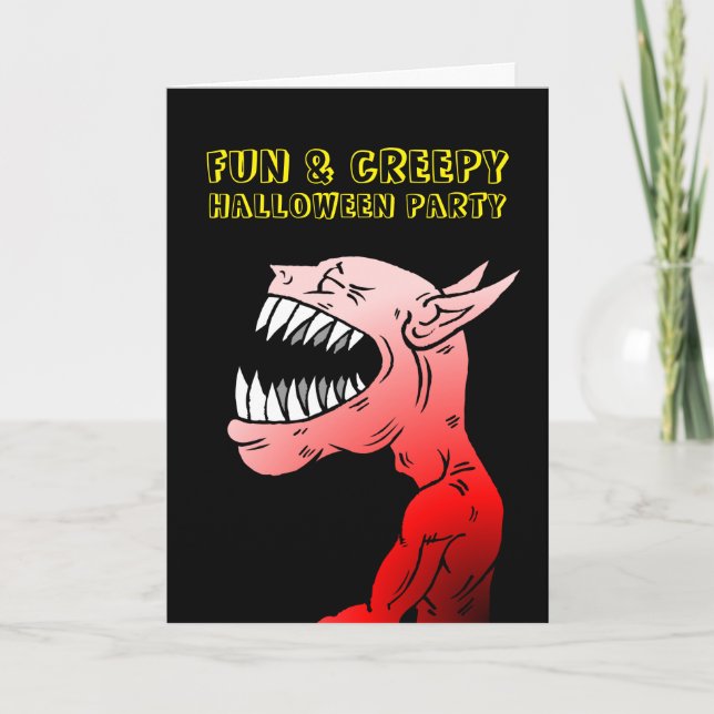 Convite de Festa de Halloween dos Goblins (Frente)