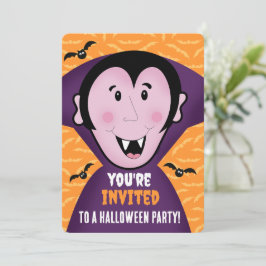 Convite de Festa de Halloween Dracula Vampiro Cria
