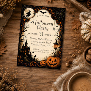 Convite de festa de Halloween editável