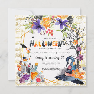 Convite de festa de Halloween elegante