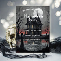 Convite de Festa de Halloween em Casa Assombrada G